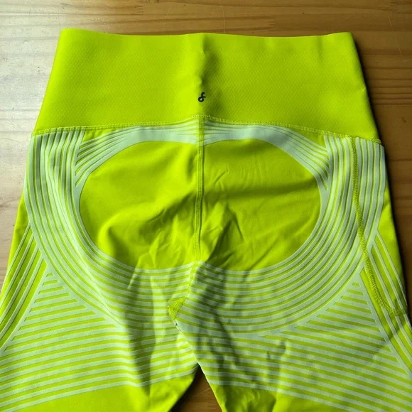 Fanka Power Sculpt, side pocket, full length leggings in Citron/Lemonade - Picture 11 of 11